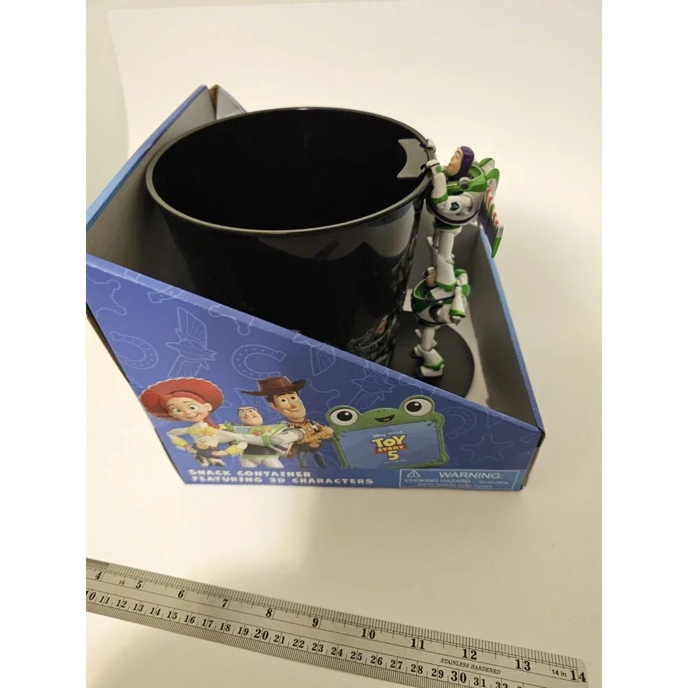 Toy Story 5 Popcorn Bucket Snack Buzz Lightyear Display Container NEW+ BOX
